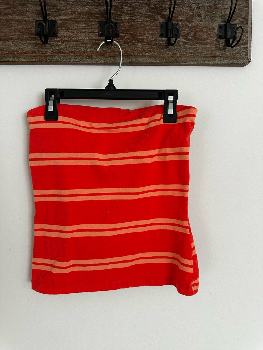 Peach Striped Tube Top